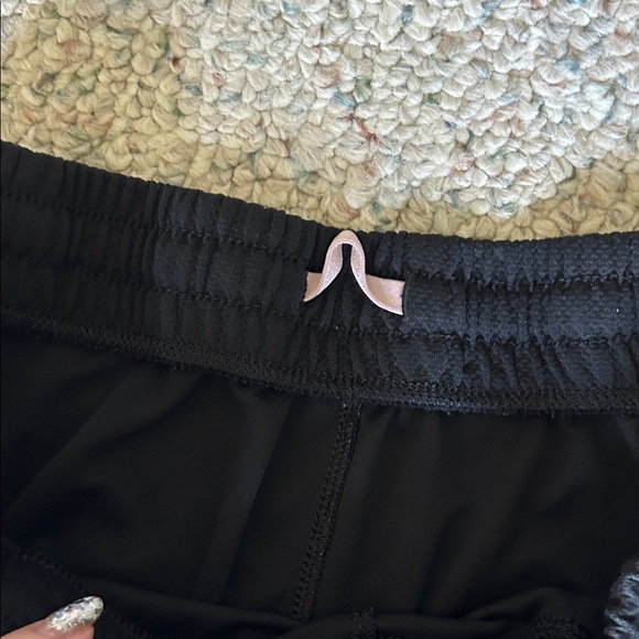 Adidas Women's Climacool Black Shorts with Peach Stripes - Picture 4 of 4
